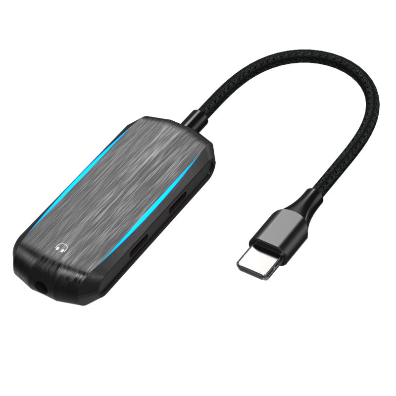 Ljudadapter Lightning Headsetadapter Typ-c Tre-i-ett-adapterkabel
