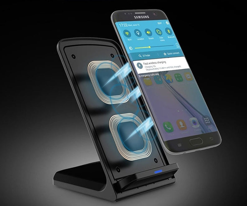 Trådlös mobiltelefonladdare – Snabb 9V Qi-laddningsplatta