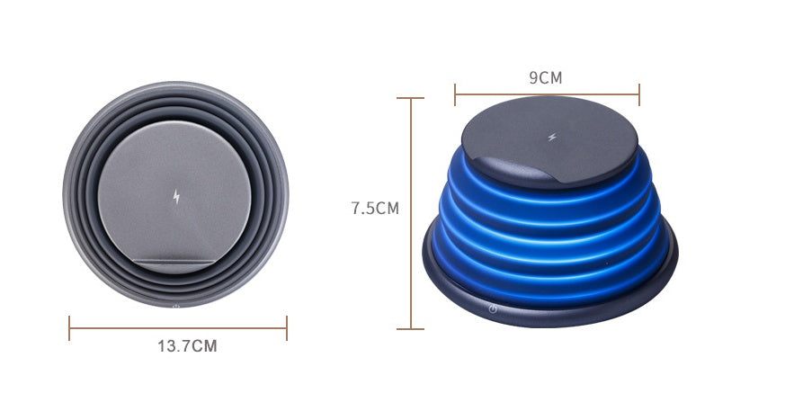 Trådlös laddare – Snabbladdning 5W/10W, ABS-plast och silikon