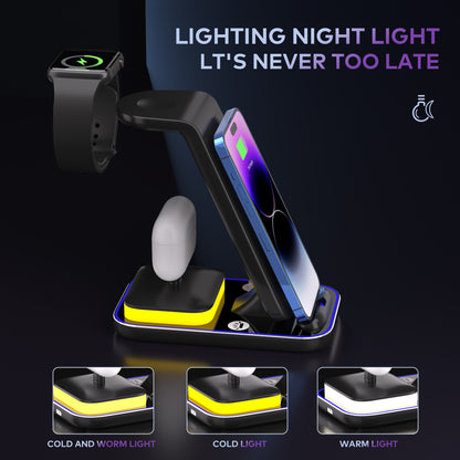 15W snabb trådlös laddare – Mobil, klocka och headset