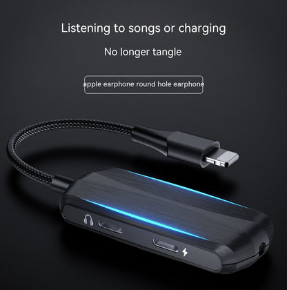 Ljudadapter Lightning Headsetadapter Typ-c Tre-i-ett-adapterkabel