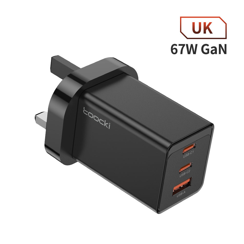 67W GaN snabbladdare – USB och USB-C, kompakt höghastighetsladdning