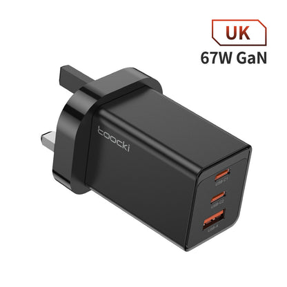 67W GaN snabbladdare – USB och USB-C, kompakt höghastighetsladdning