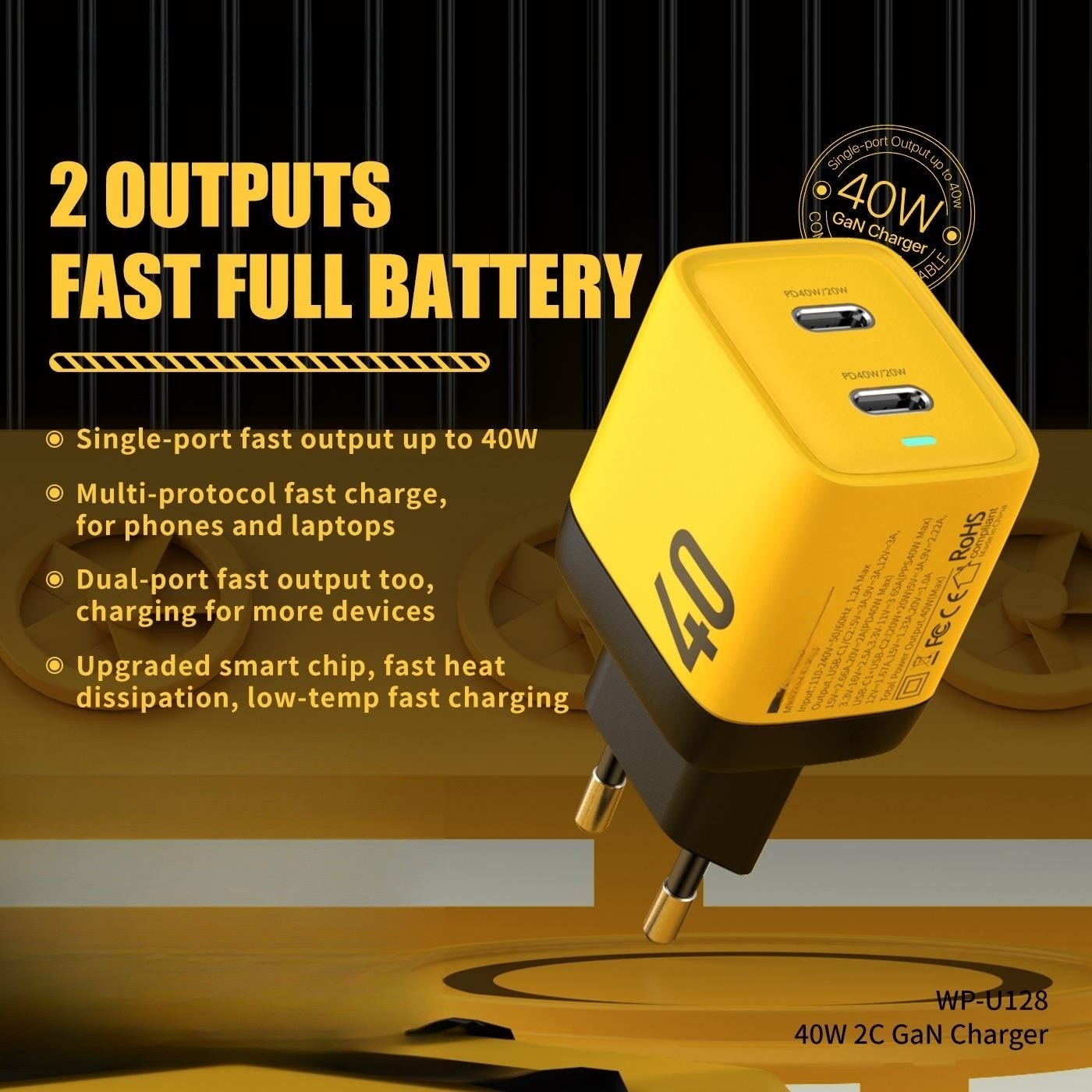 Apple iPhone snabbladdare 40W USB-C-adapter