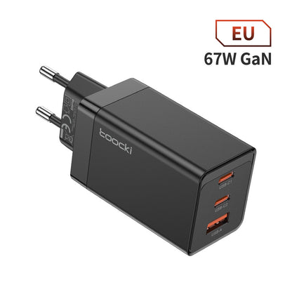 67W GaN snabbladdare – USB och USB-C, kompakt höghastighetsladdning