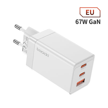 67W GaN snabbladdare – USB och USB-C, kompakt höghastighetsladdning