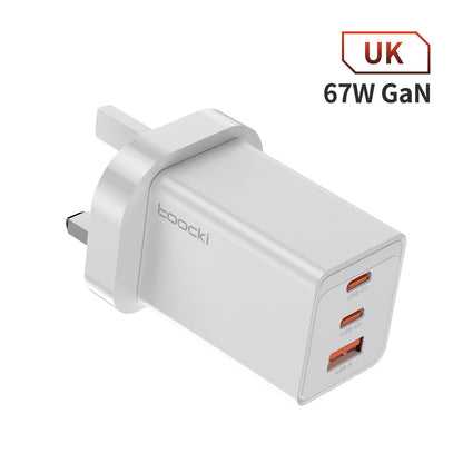 67W GaN snabbladdare – USB och USB-C, kompakt höghastighetsladdning