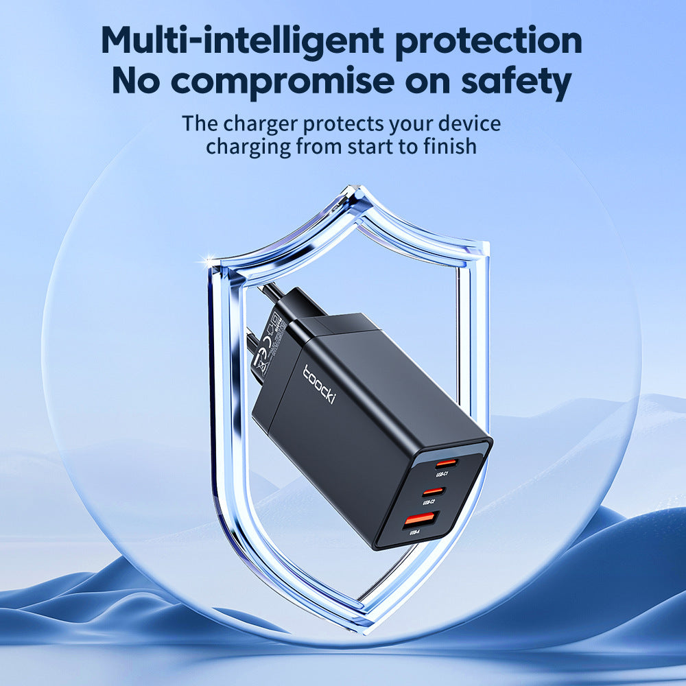 67W GaN snabbladdare – USB och USB-C, kompakt höghastighetsladdning