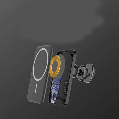 Car Magnetic Wireless Charger & Navigation Holder – 15W Fast Charging